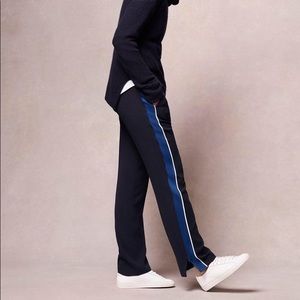 Ann Taylor Blue Side Stripe Track Pant